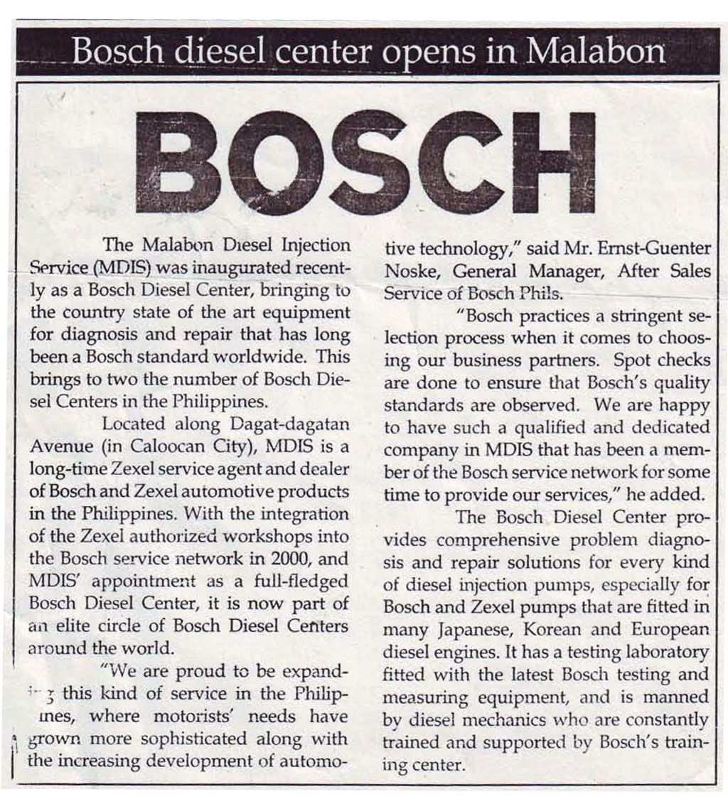Bosch press release Nov2004